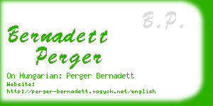 bernadett perger business card